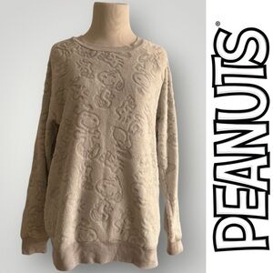 Peanuts Snoopy Light Grey Crew Neck Sweatshirt, Size S, MSRP $37